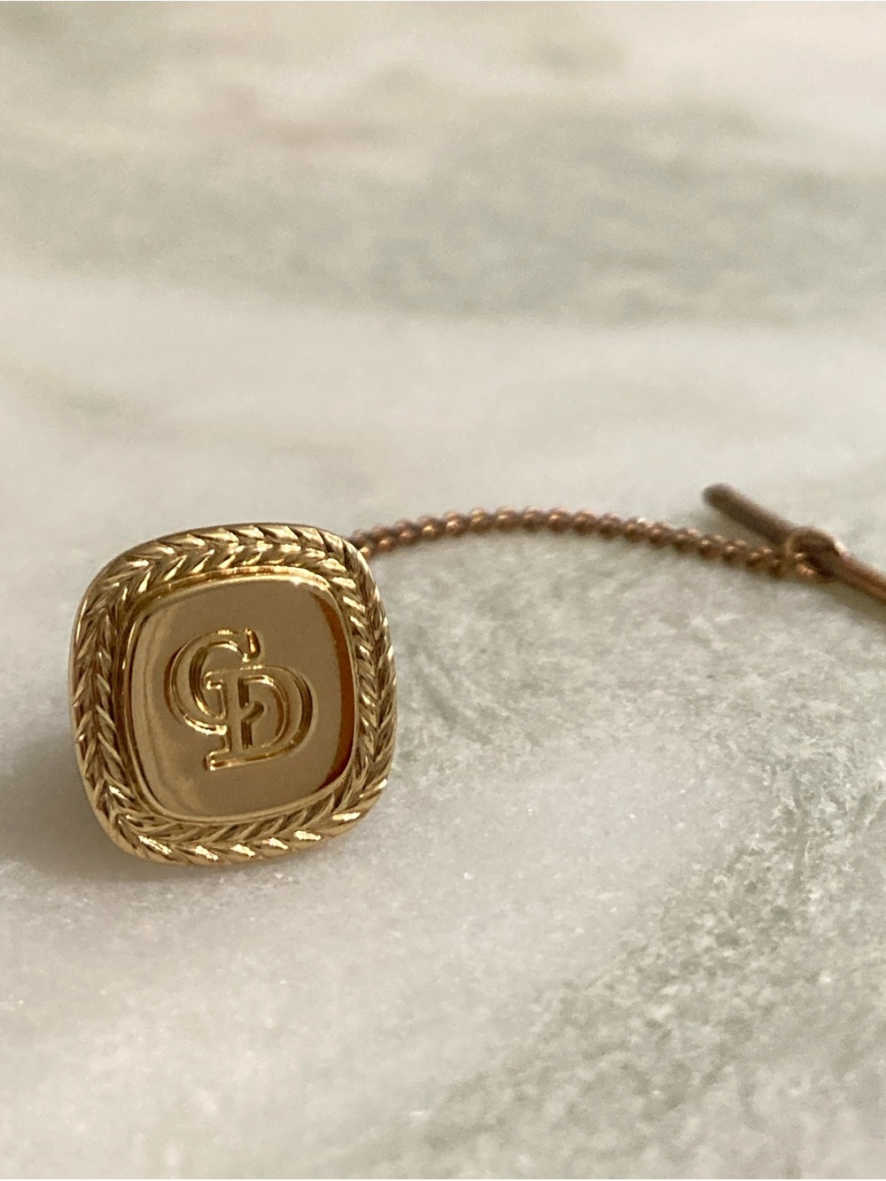 Auth Dior Tie Tack Vintage